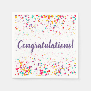 Cute Confetti Graduation Napkin