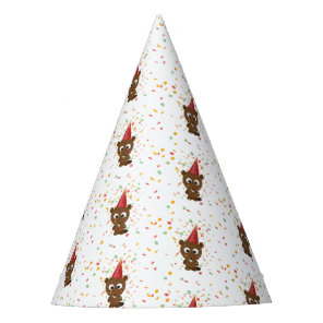 Cute Confetti Party Beaver Party Hat