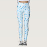 Cute Confetti Polka Dots Pattern in Blue Leggings<br><div class="desc">Whimsical confetti polka dot pattern in blue.</div>