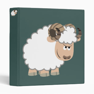 Cute Confident Cartoon Ram Binder