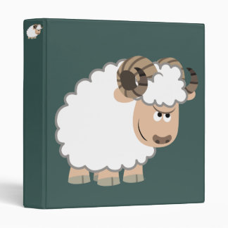 Cute Confident Cartoon Ram Binder