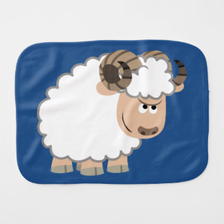 Cute Confident Cartoon Ram Burp Cloth