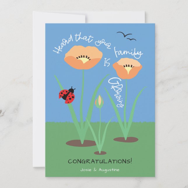 Cute Congratulations Expectant Parents  Card (Front)