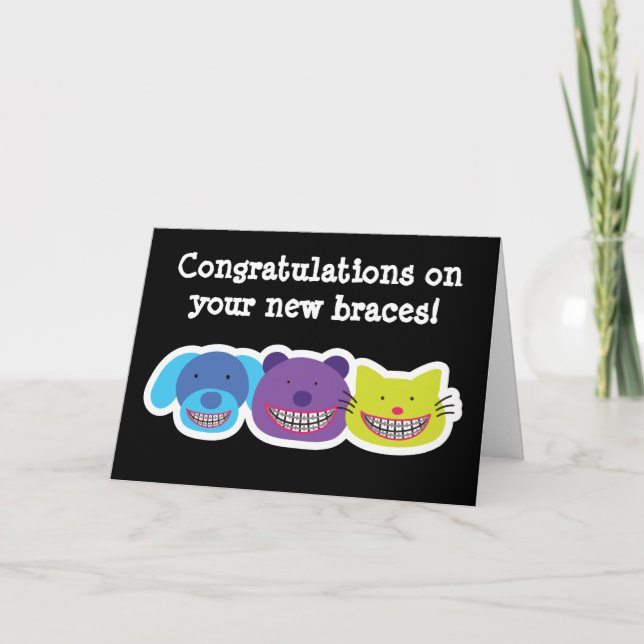 Cute Congratulations on Your New Braces Card (Front)