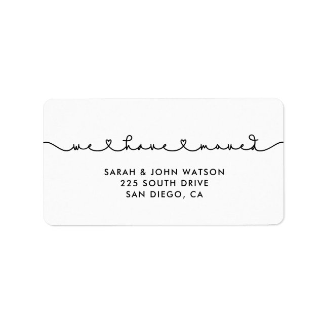 Cute connecting heart font We've moved Label (Front)