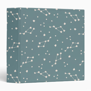Cute Constellation Sky Pattern 3 Ring Binder