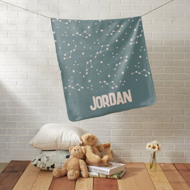 Cute Constellation Sky Pattern Baby Blanket (In Situ)