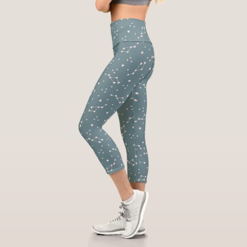 Cute Constellation Sky Pattern Capri Leggings