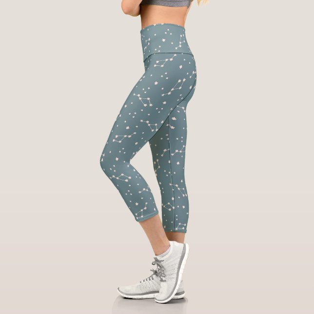 Cute Constellation Sky Pattern Capri Leggings (Left)
