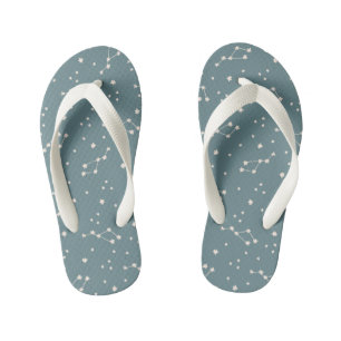 Cute Constellation Sky Pattern Kid's Flip Flops