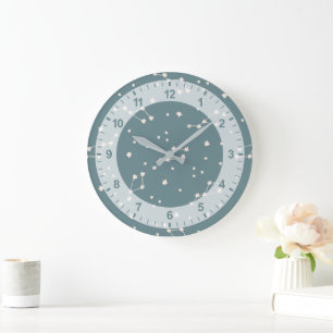 Cute Constellation Sky Pattern Large Clock