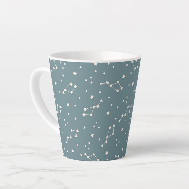 Cute Constellation Sky Pattern Latte Mug (Left Angle)