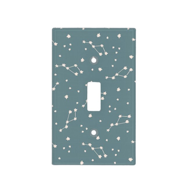 Cute Constellation Sky Pattern Light Switch Cover (Front)