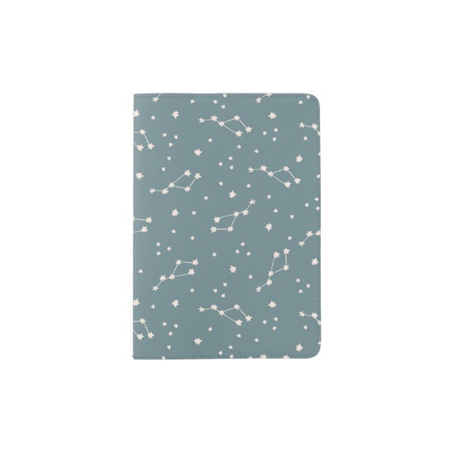 Cute Constellation Sky Pattern Passport Holder (Front)