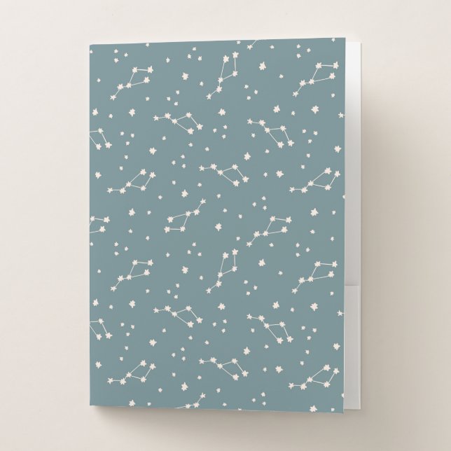 Cute Constellation Sky Pattern Pocket Folder (Front)