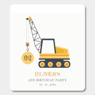 Cute Construction Crane Vehicle Any Age Birthday Breath Savers® Mints