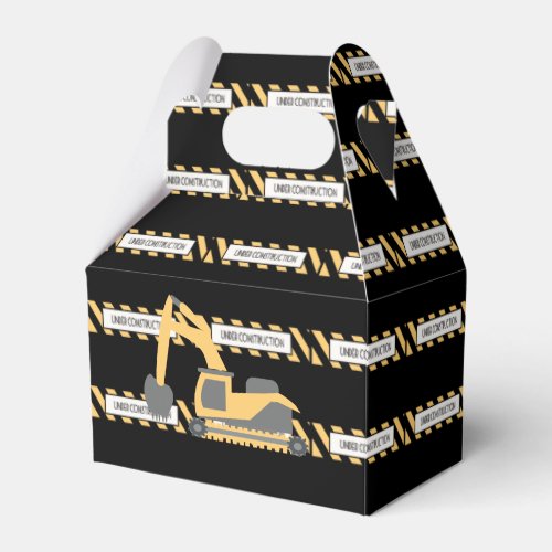 Cute Construction Dump Car Road Pattern Birthday Favor Boxes