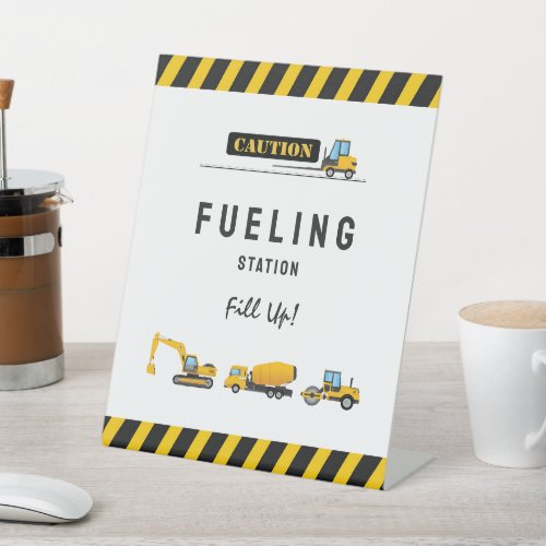 Cute Construction Dump Food Drinks Sign Printable