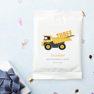 Cute Construction Dump Truck Any Age Birthday Hot Chocolate Drink Mix