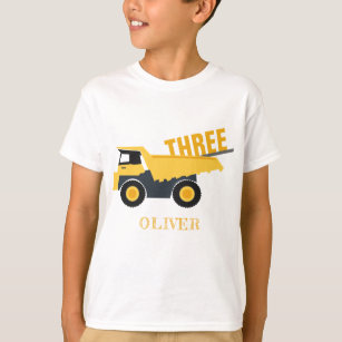 Cute Construction Dump Truck Any Age Birthday T-Shirt