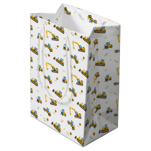 Cute Construction Dump Truck Party Supplies Medium Gift Bag