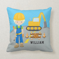 Cute Construction Excavator Vehicle Truck Road Boy
