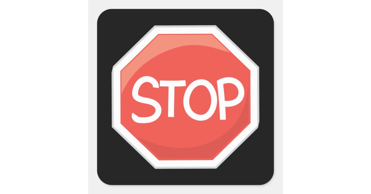 Cute Construction stop sign sticker Zazzle