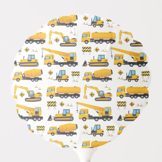 Cute Construction Theme Dump Truck Party Decor Balloon (Front)