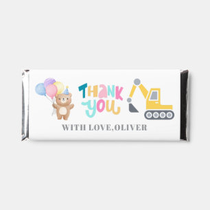 Cute Construction Theme Kid's Birthday Party  Hershey Bar Favors