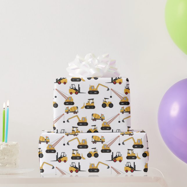 cute construction tiled party wrapping paper (Party Gifts)