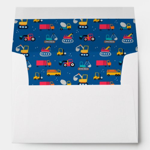 Cute Contruction Movers Pattern Envelope