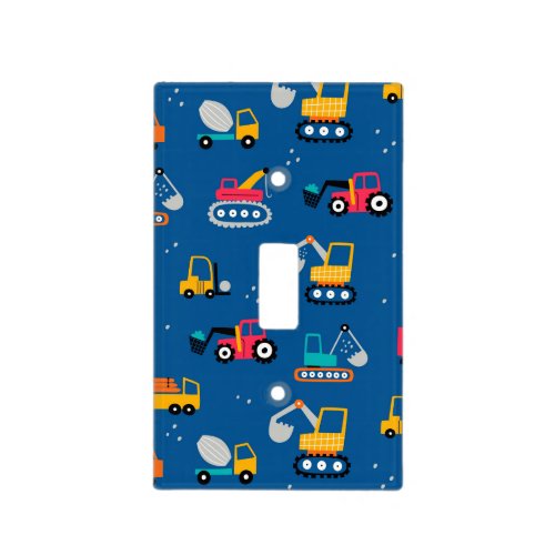 Cute Contruction Movers Pattern Light Switch Cover