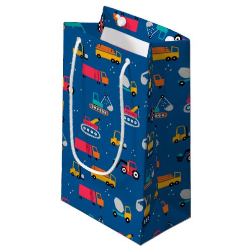Cute Contruction Movers Pattern Small Gift Bag