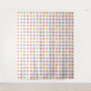 Cute conversation hearts Valentines party backdrop