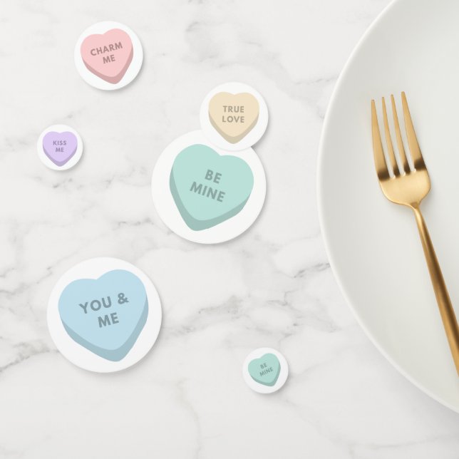 Cute Conversation Valentine Candy Hearts Confetti (Group)