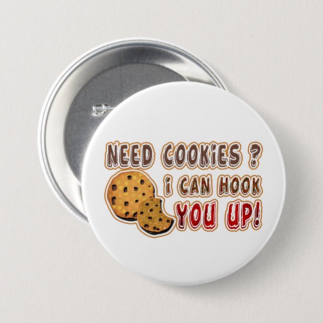 cute cookie baker seller  button (Front & Back)