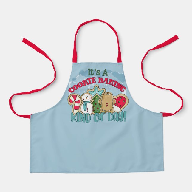 cute cookie baking Day Chrismas Apron (Front)