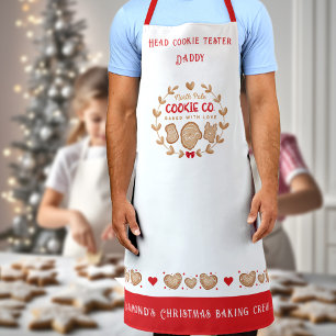 Cute Cookie Baking Family Christmas Apron
