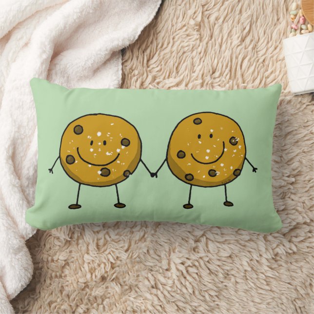 Cute Cookie Best Friends Lumbar Pillow (Blanket)