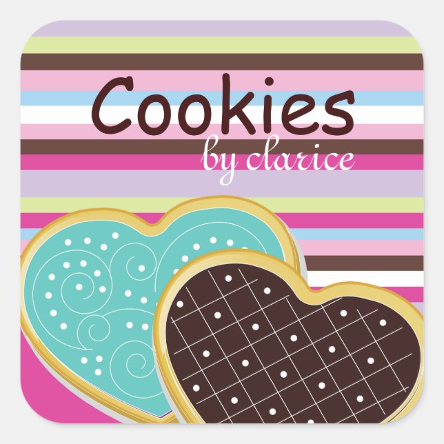 Cute Cookie Box  Stickers (Front)