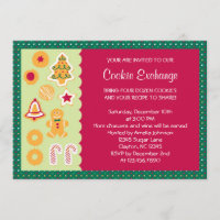 Cute Cookie Exchange Invitation