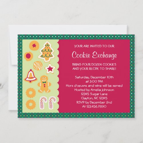 Cute Cookie Exchange Invitation