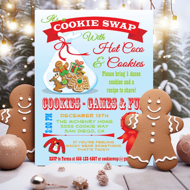 Cute Cookie Exchange Swap Invitation (Creator Uploaded)