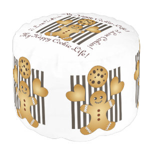 Cute Cookie Gingerbread Man Kids Room Pouf