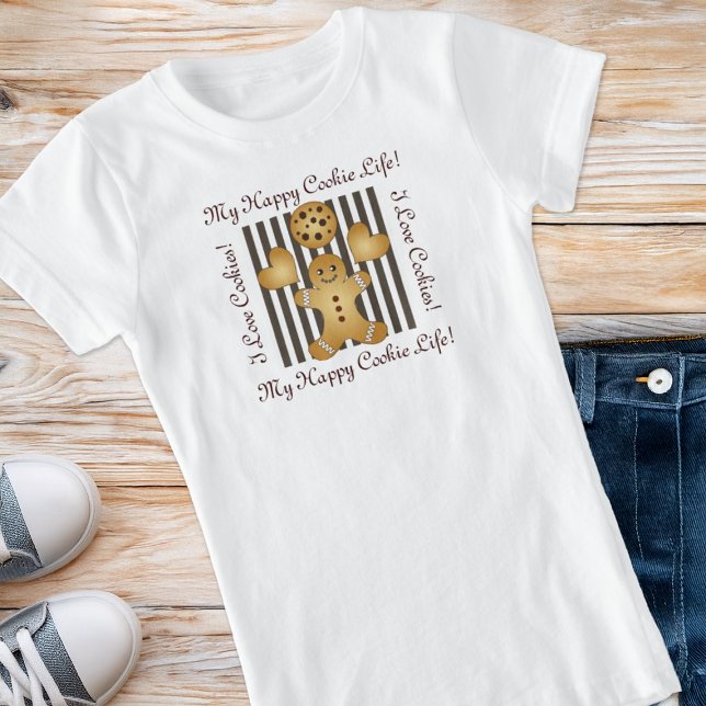 Cute Cookie Gingerbread Man Kids T-Shirt (Creator Uploaded)