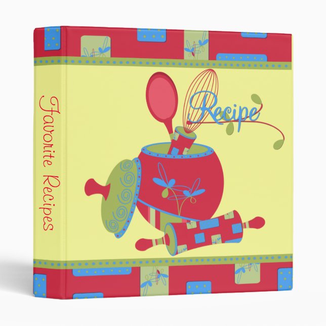 Cute Cookie Jar Recipe Binder (Front/Spine)