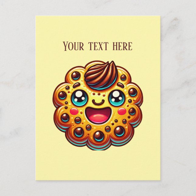 Cute cookie lovers bakery add text postcard (Front)