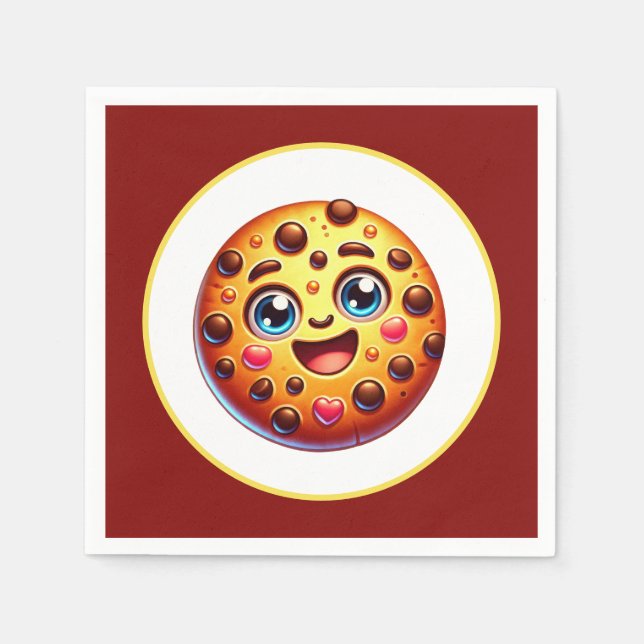 Cute cookie lovers party napkins (Front)