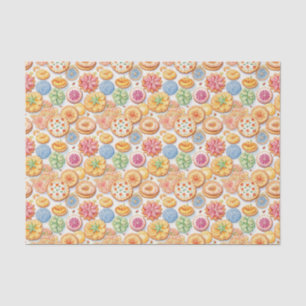 Cute cookie party tiled pattern tissue paper