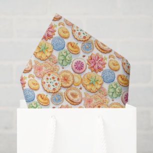 Cute cookie party tiled pattern tissue paper